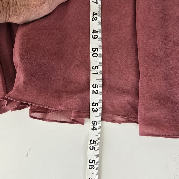 NWT Azazie Serena Chiffon Bridesmaid Dress Desert Rose Size C (10/12) Pockets - Picture 14 of 16